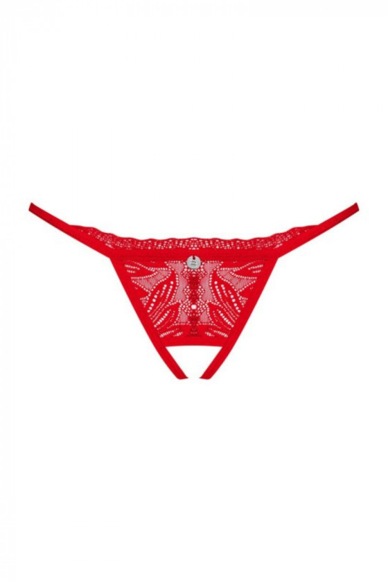 OBSESSIVE Chilisa string ouvert - Rouge