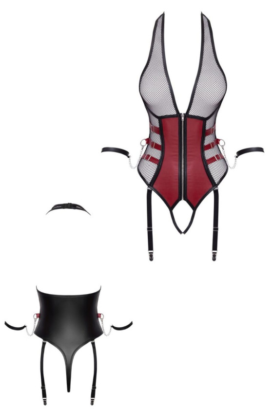 COTTELLI Bondage body porte-jarretelles ouvert